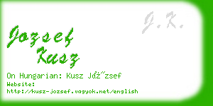 jozsef kusz business card